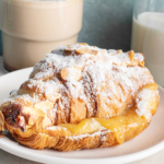 Almond cream inside a croissant